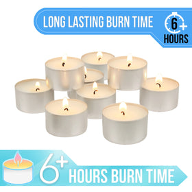 Stonebriar lead-free cotton wick tea light ensures a clean burn with minimal smoke.