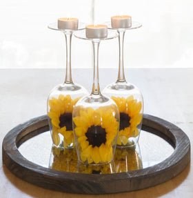 Stonebriar white tealight delivering steady mood lighting for decor.