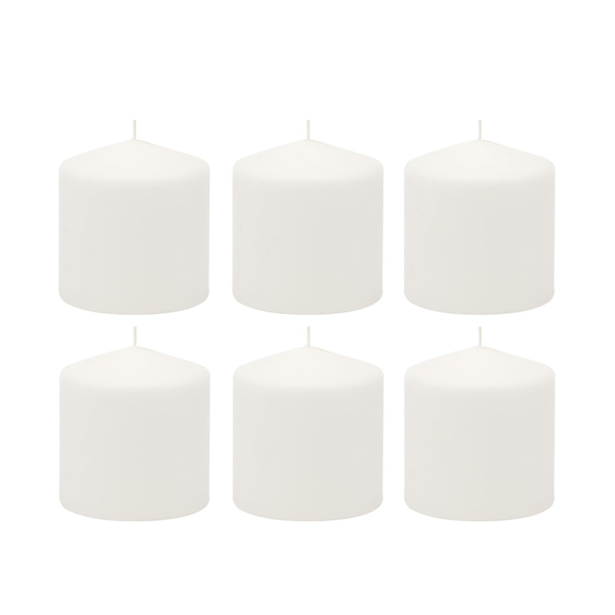 Stonebriar unscented white pillar candle 3x3 on centerpiece for warm ambience