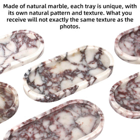 Stonemanus marble tray for cosmetics and accessories