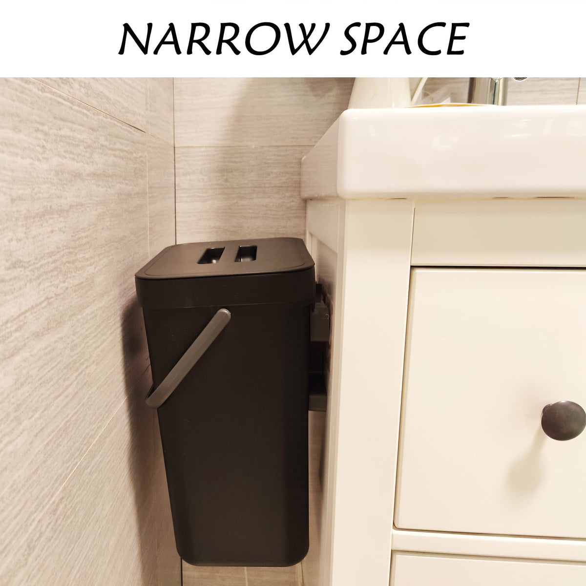 stonespace 12L capacity fits bathroom, kitchen, and RV spaces.