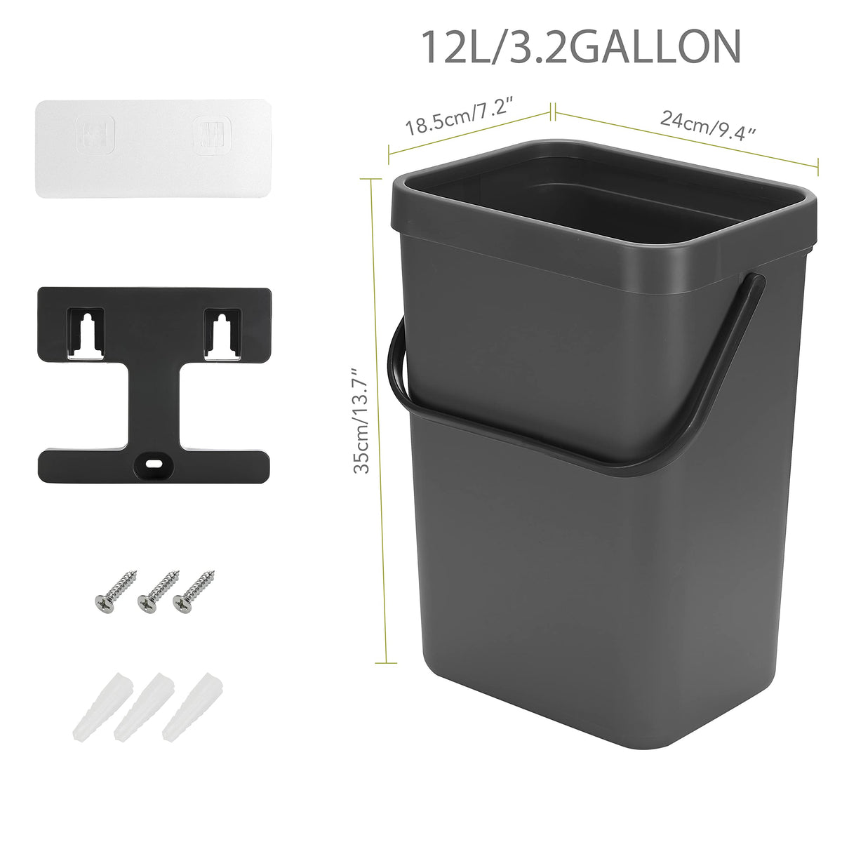 stonespace easy-clean removable inner bin for quick emptying and washing.