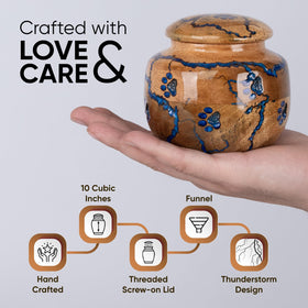 STONLIF urn paw design with litchenburg motif for pets