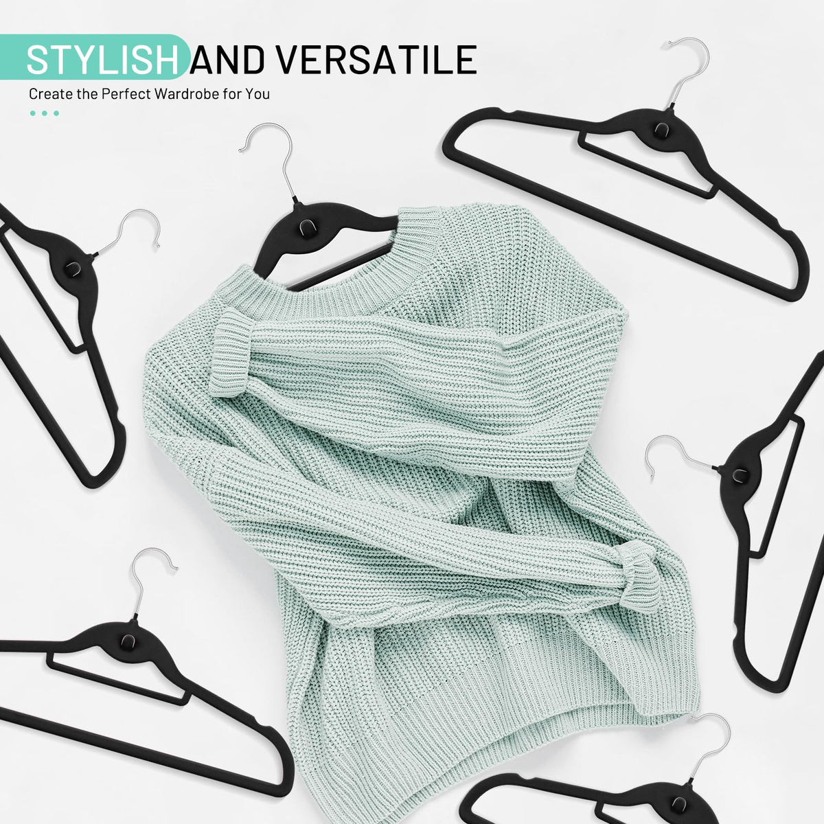STOPKLAS accessory bar holds ties, scarves, and belts neatly.