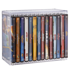 STORi organizer in use for quick access to a DVD collection