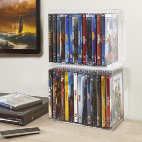 STORi DVD organizer base with four rubber feet for stability