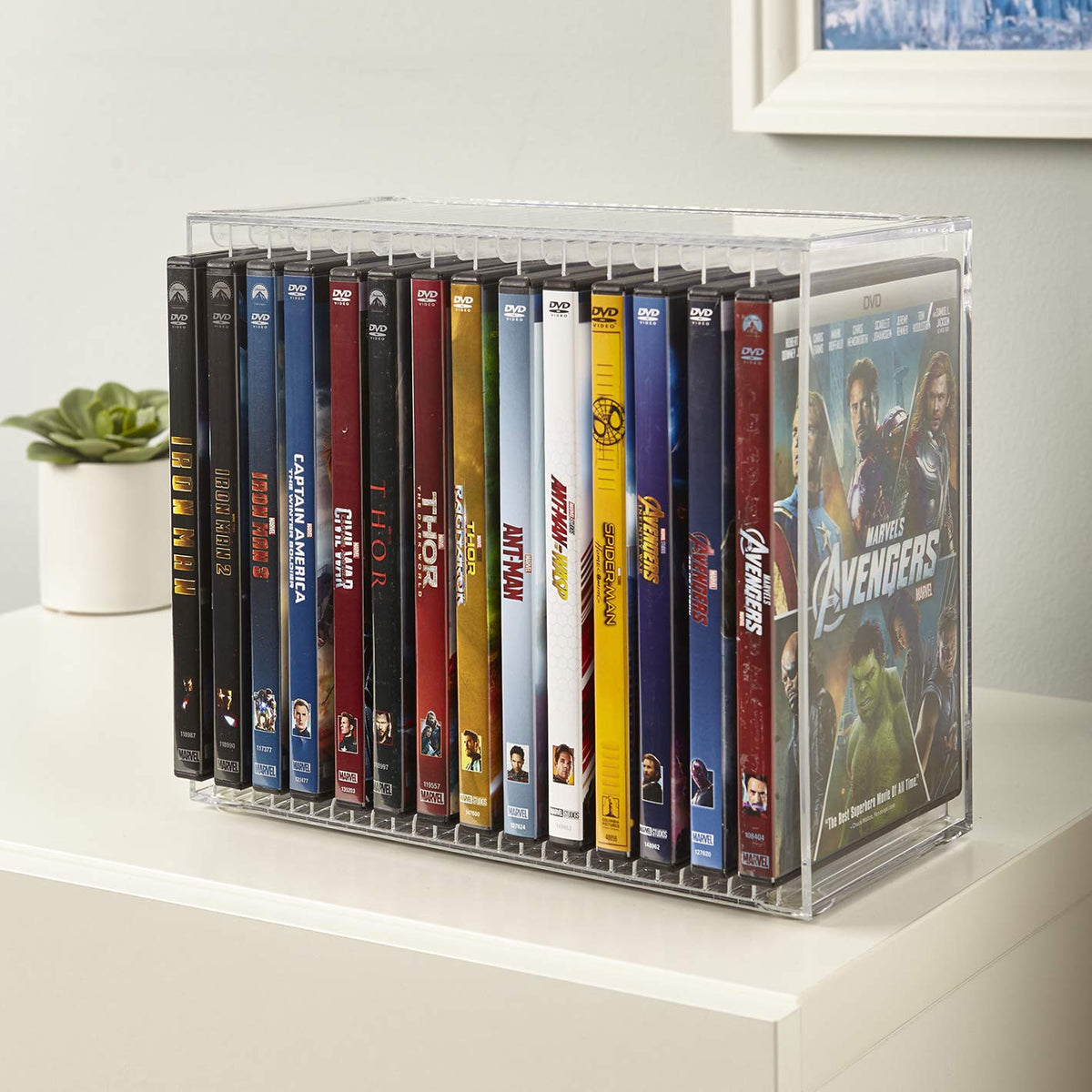 STORi DVD storage in a theater room setup