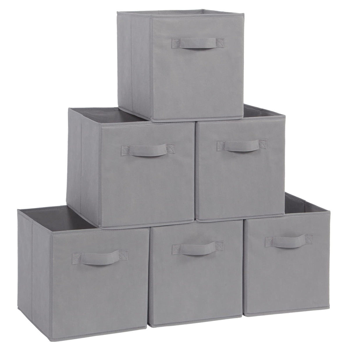 Storage Maniac 11-inch collapsible bin with handles for easy closet organization.