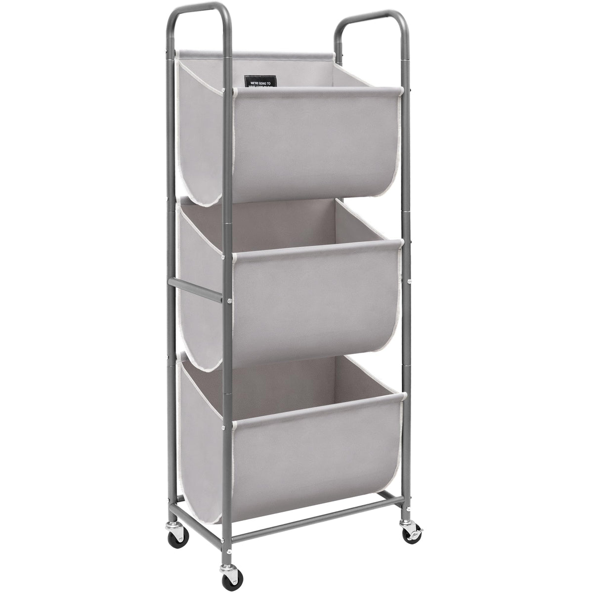 Storage Maniac 120L vertical laundry hamper front view saves vertical space.