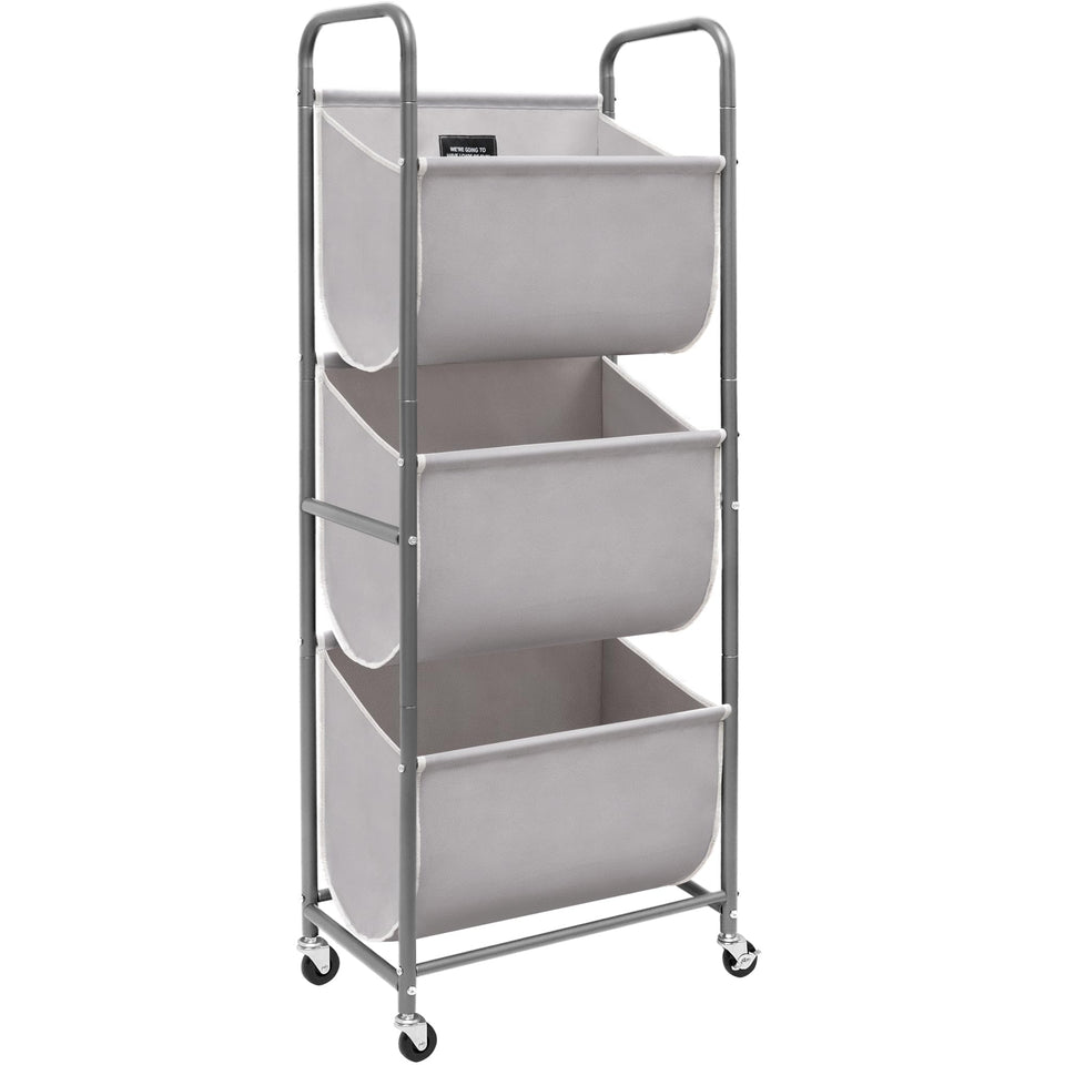 Storage Maniac 120L vertical laundry hamper front view saves vertical space.