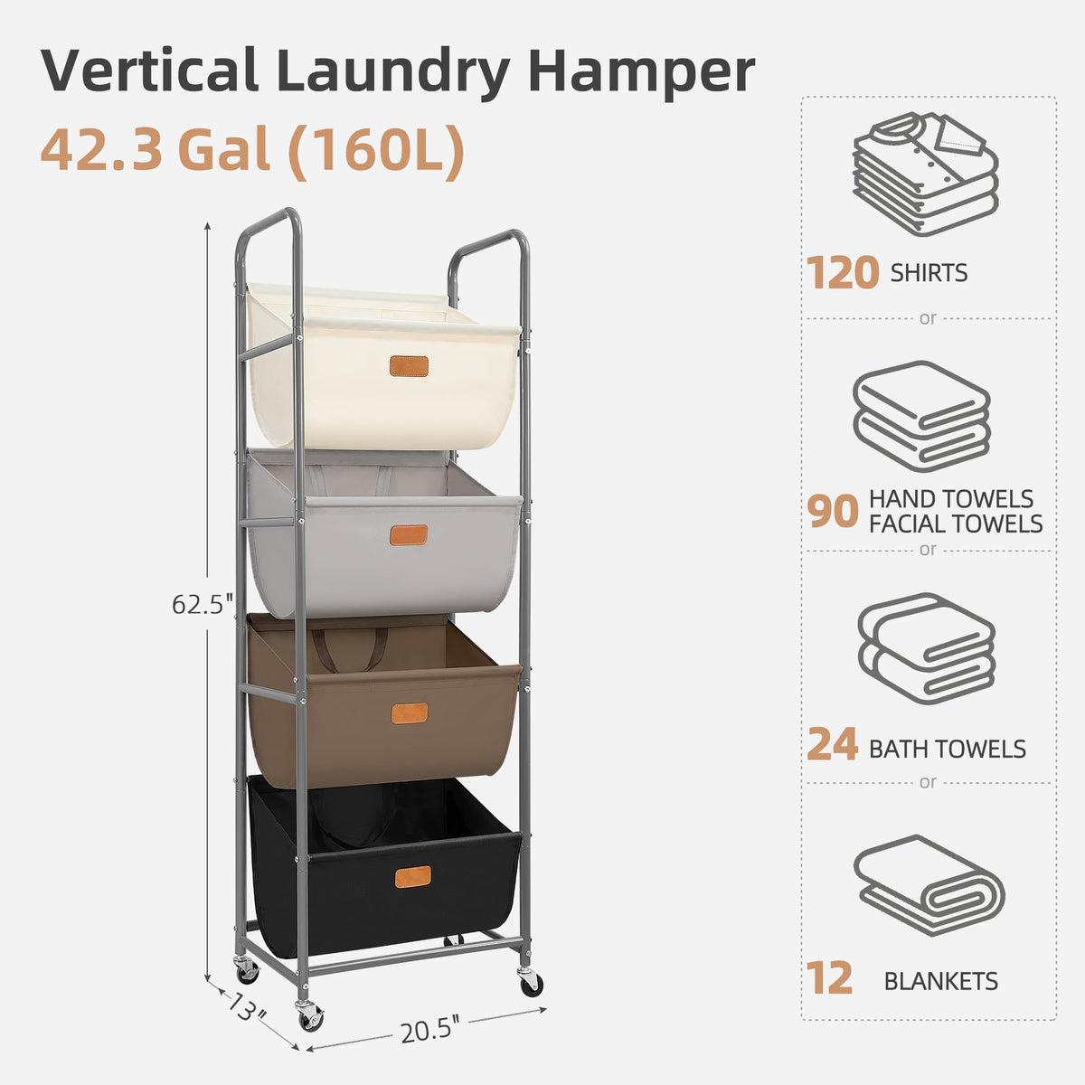 Storage Maniac 160L capacity across four compartments.