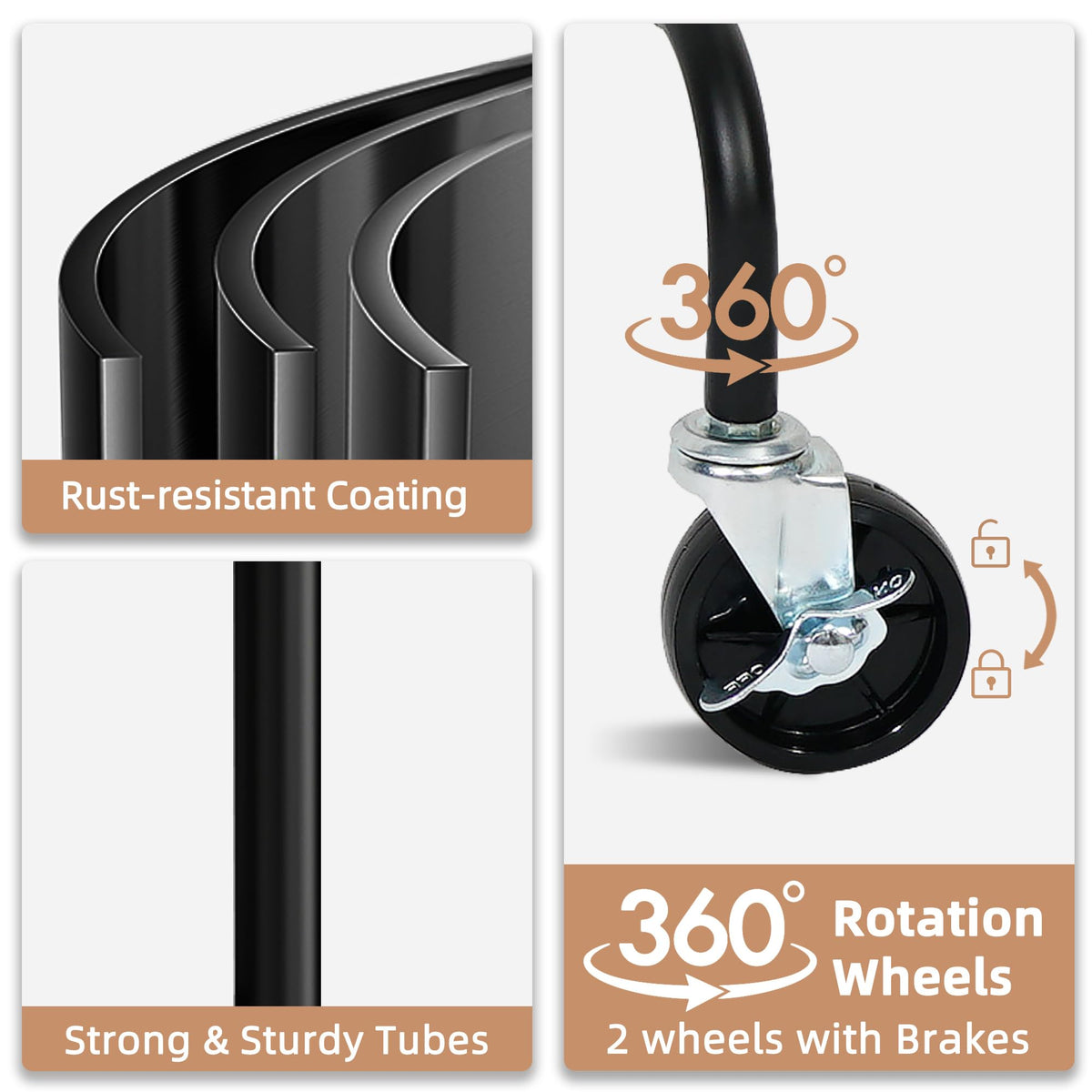 Storage Maniac four wheels enable easy relocation and stable positioning.