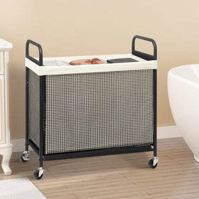 Storage Maniac 120L cart fits bedrooms, bathrooms, and laundry rooms.