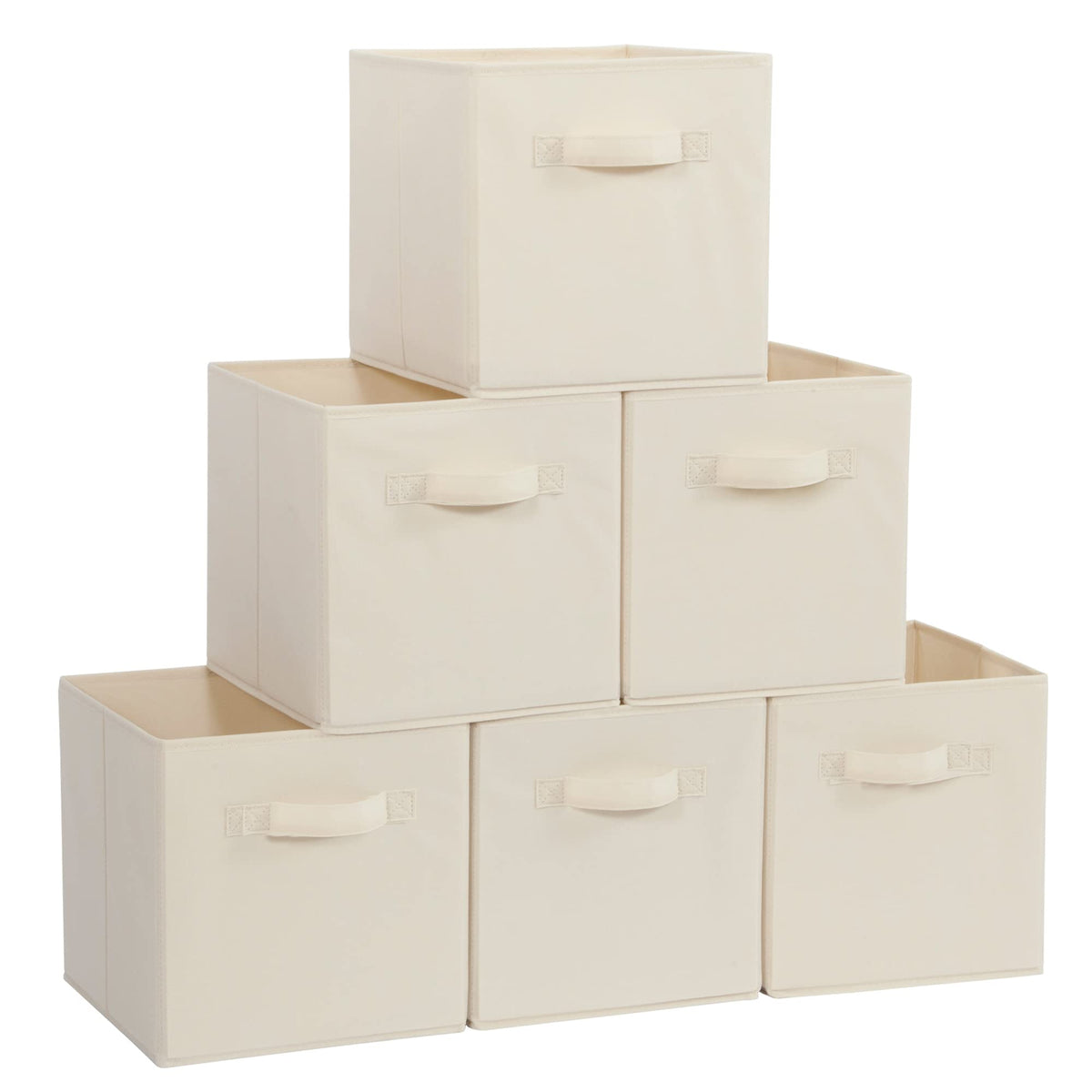 Storage Maniac beige storage cubes front view for organized closet
