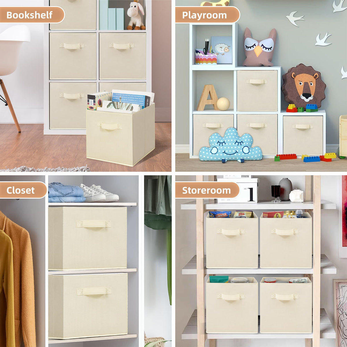 Storage Maniac beige toy-room organization for kids