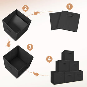 Storage Maniac black storage bin on a shelf showcases organized look.