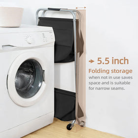 Storage Maniac canvas liner with side pocket keeps small items organized.