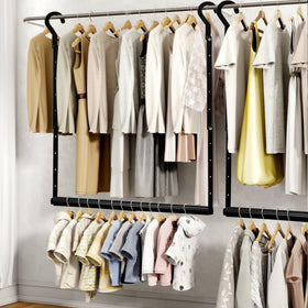 Storage Maniac 110 lb capacity enables sturdy garment organization.