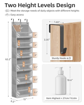 Storage Maniac clear front pockets allow quick identification of items.
