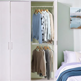 Storage Maniac closet space saver rod adds extra hanging capacity