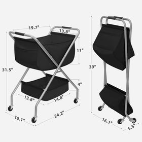 Storage Maniac clothes basket with steel frame offers sturdy daily use.
