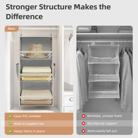Storage Maniac collapsible design folds flat for travel or dorm rooms