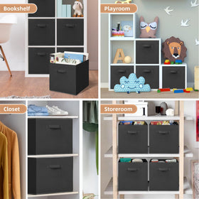 Storage Maniac collapsible storage bin folded flat to save space.