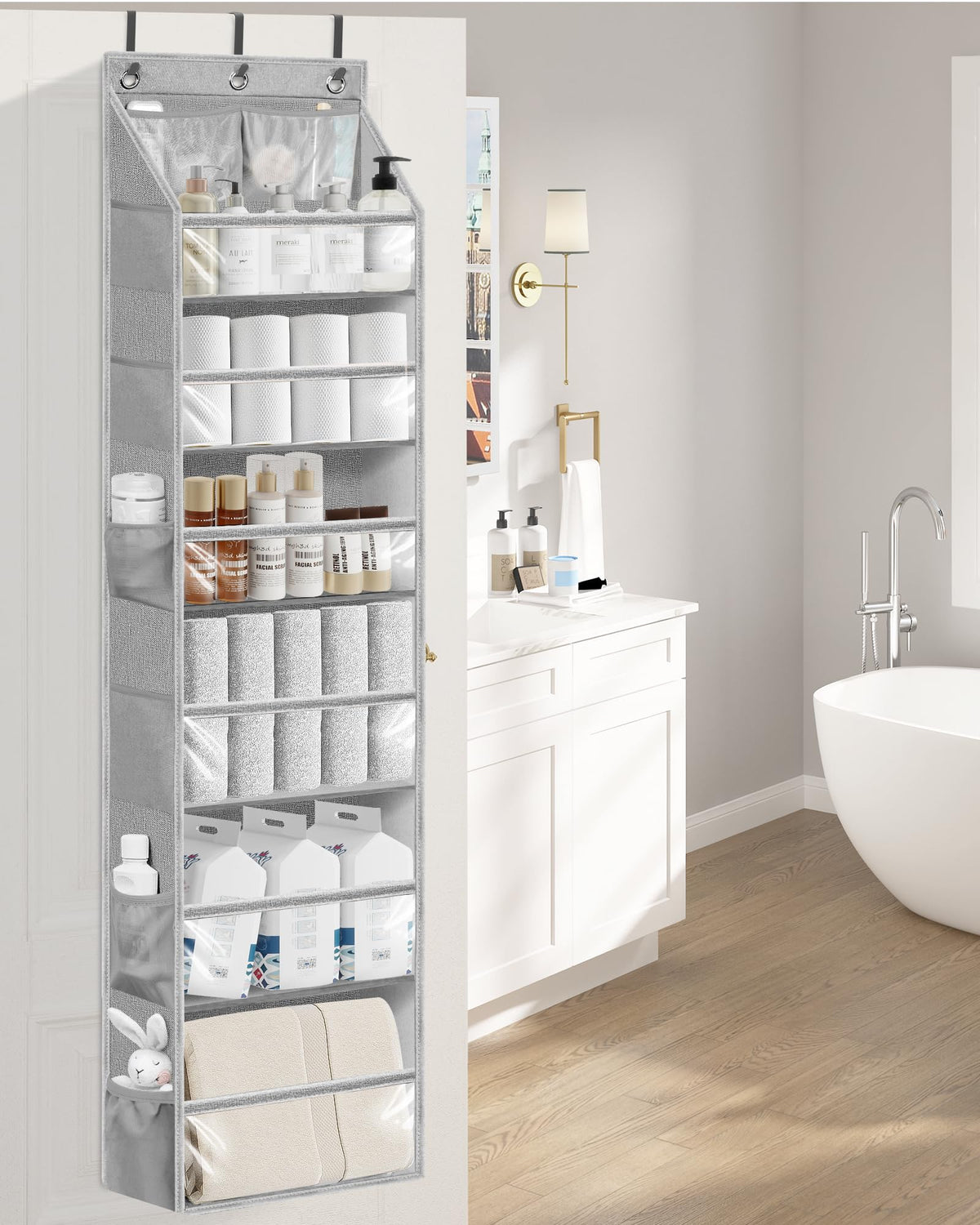 Storage Maniac dimensions 15L x 6.5W x 62.2H fit standard doors.