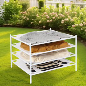 Storage Maniac drying rack supports pillows and toys without crushing.