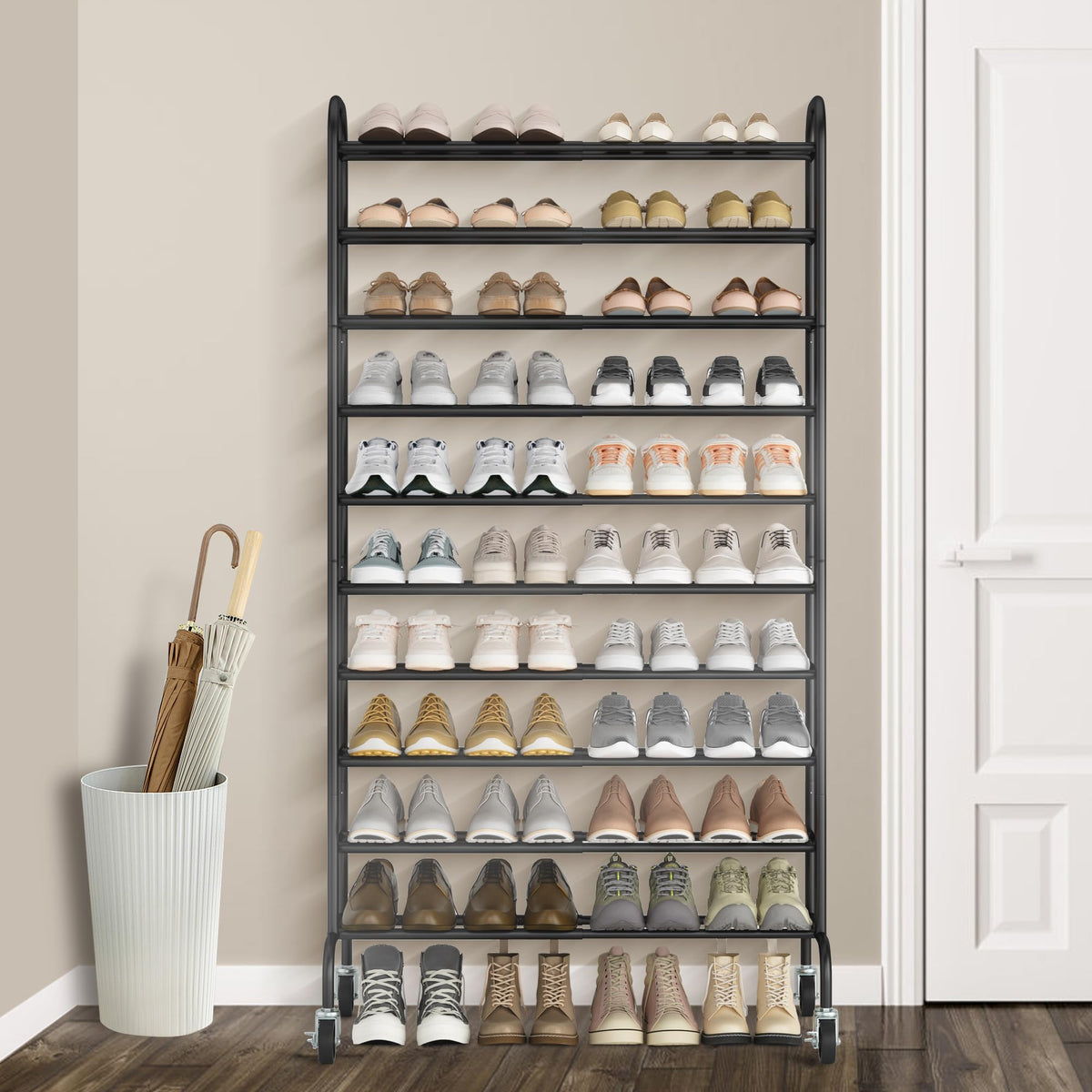 Storage Maniac rust-resistant coated metal construction designed for lasting use.