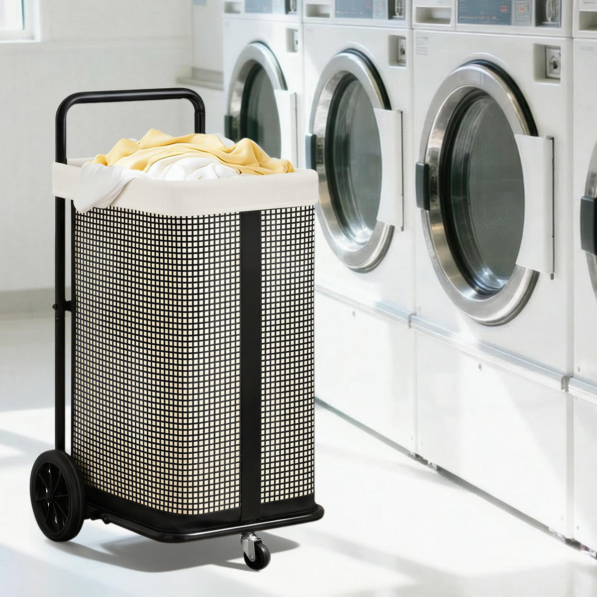 Storage Maniac beige cart suits bedroom, bathroom, or laundry room decor.