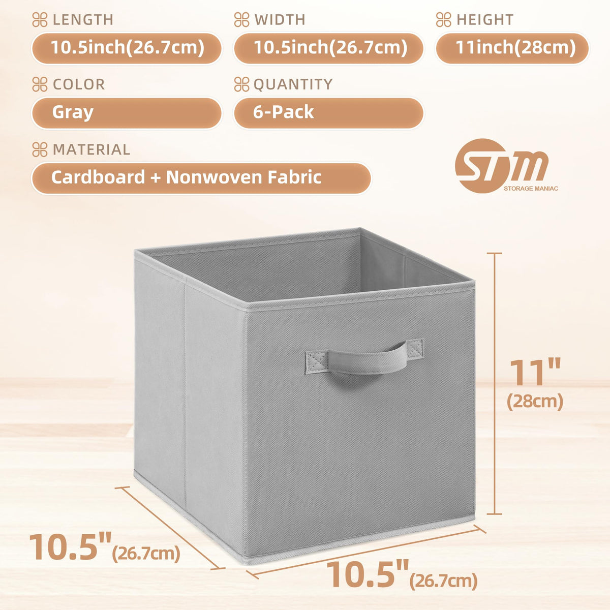 Storage Maniac fits cube organizers for tidy shelves and organized spaces.