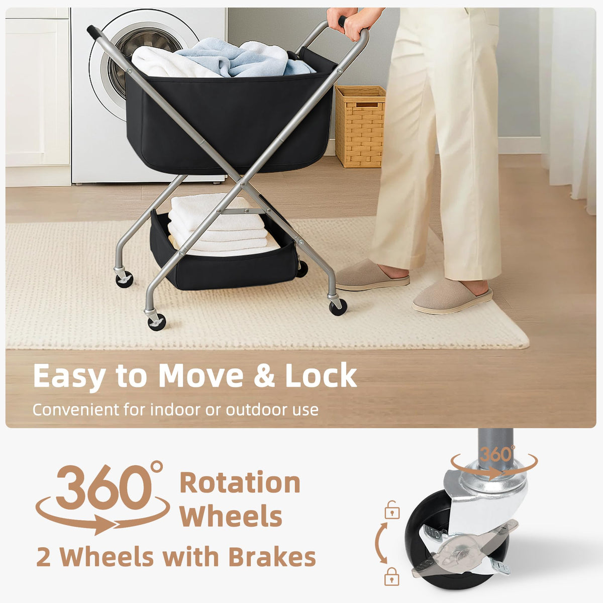 Storage Maniac foldable design saves space in tight closets.