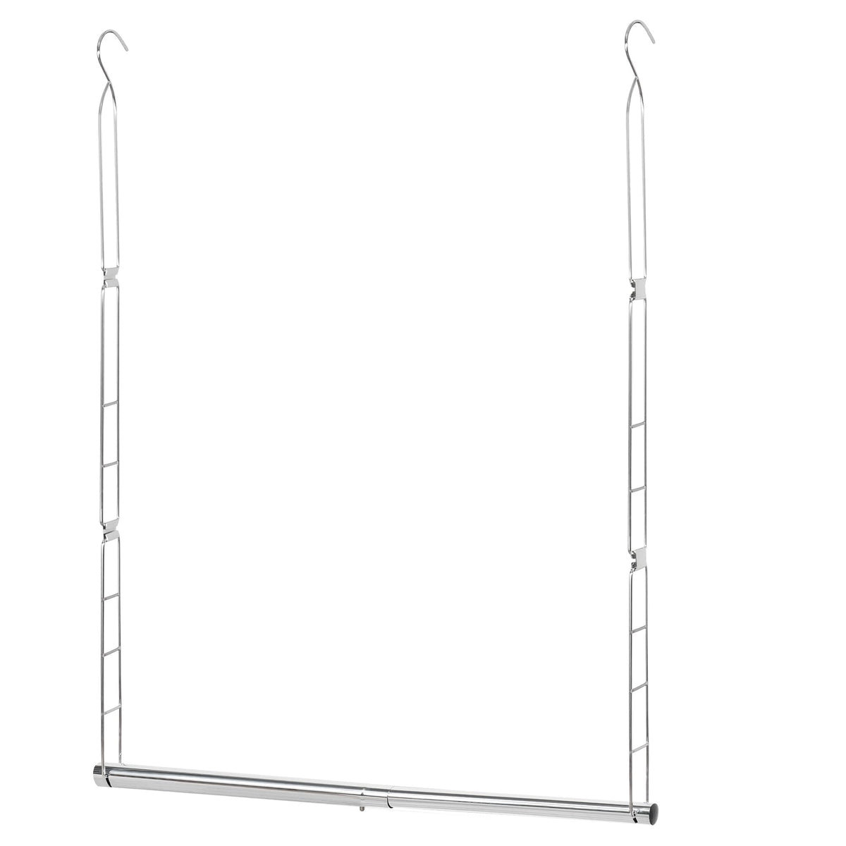 Storage Maniac hanging closet rod extended for a customizable fit