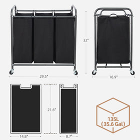 Storage Maniac heavy-duty wheels enable smooth movement on different floor surfaces.