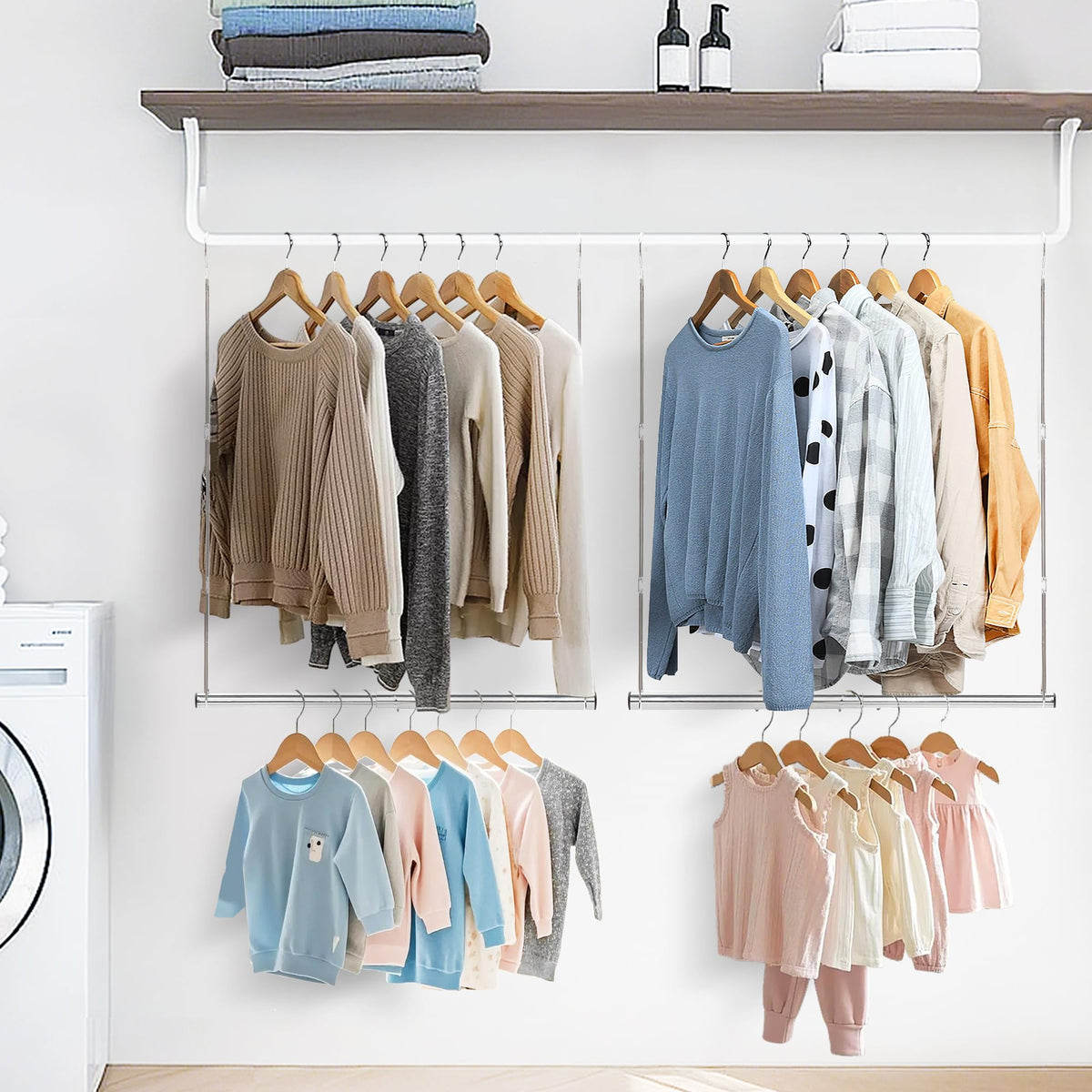 Storage Maniac kids closet organizer makes clothes easy for children