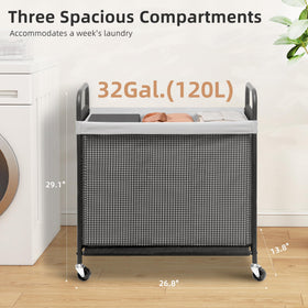 Storage Maniac removable canvas laundry bag for easy transport and cleaning.