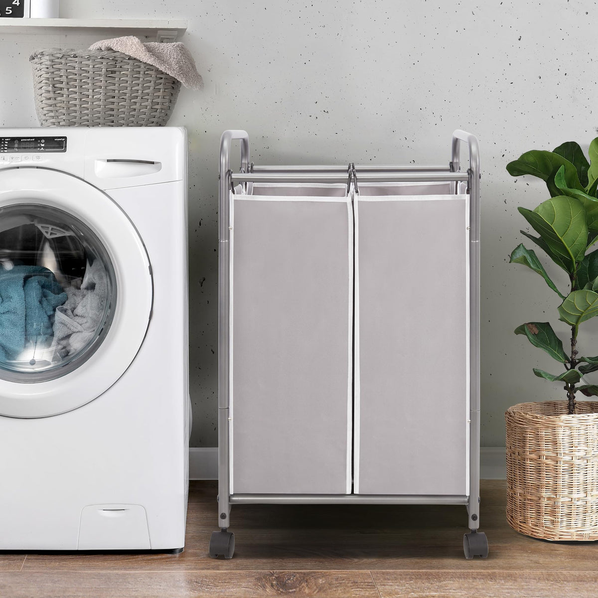 STORAGE MANIAC Laundry Sorter wheels enable smooth mobility around the home.