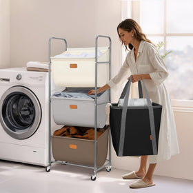 Two lockable casters provide stability on Storage Maniac