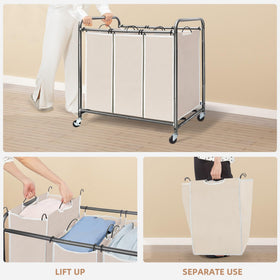 Storage Maniac lockable wheels keep the sorter steady.
