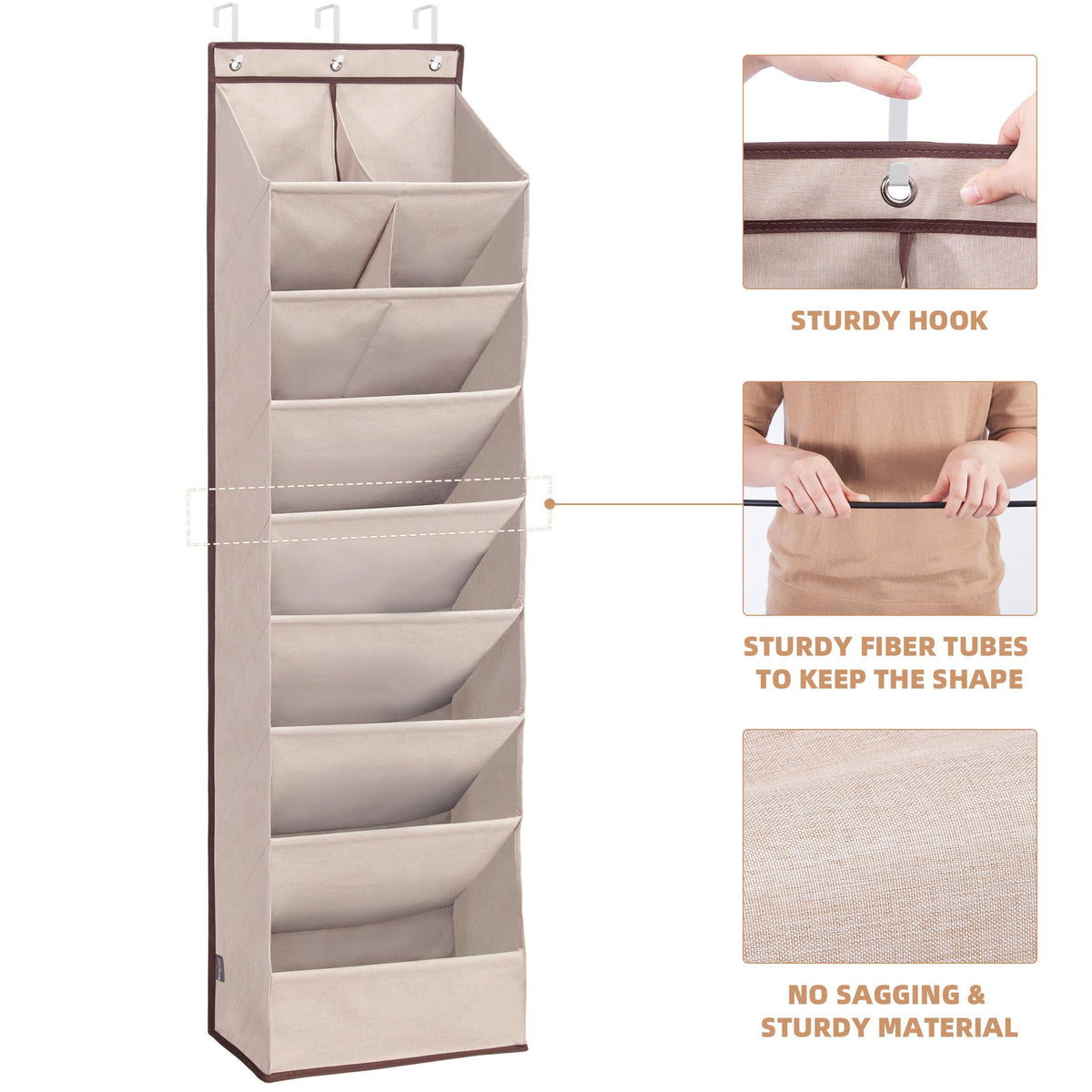 STORAGE MANIAC fits on doors and walls for flexible dorm or apartment setup