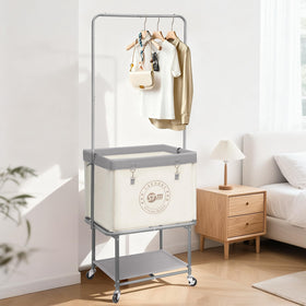 Storage Maniac beige finish adds a neutral, versatile look to spaces.
