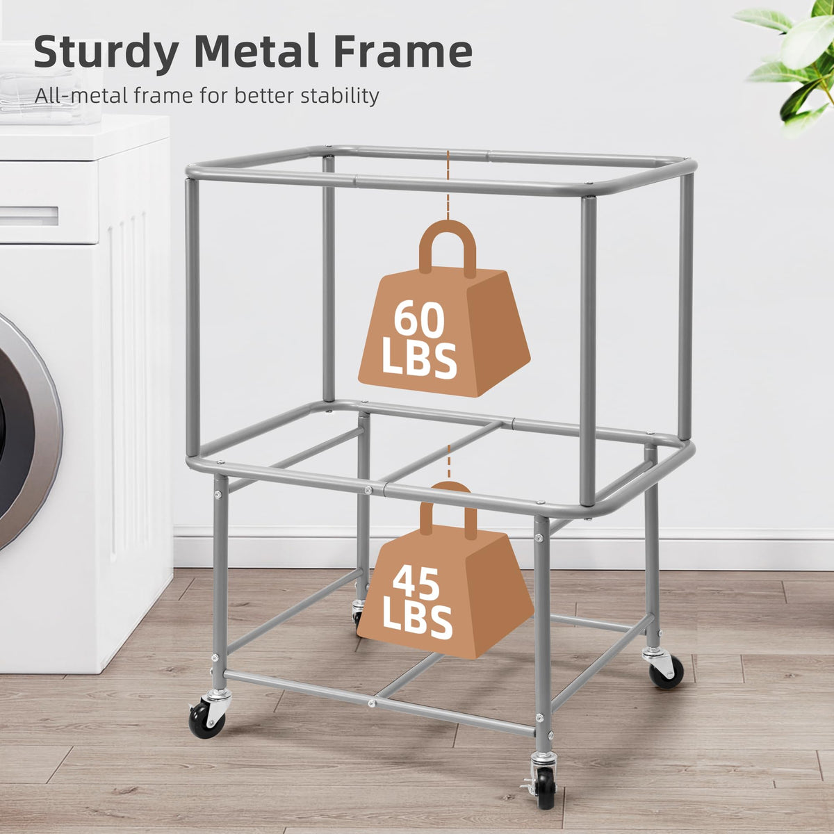 Storage Maniac rolling laundry cart canvas bag for sturdy laundry containment