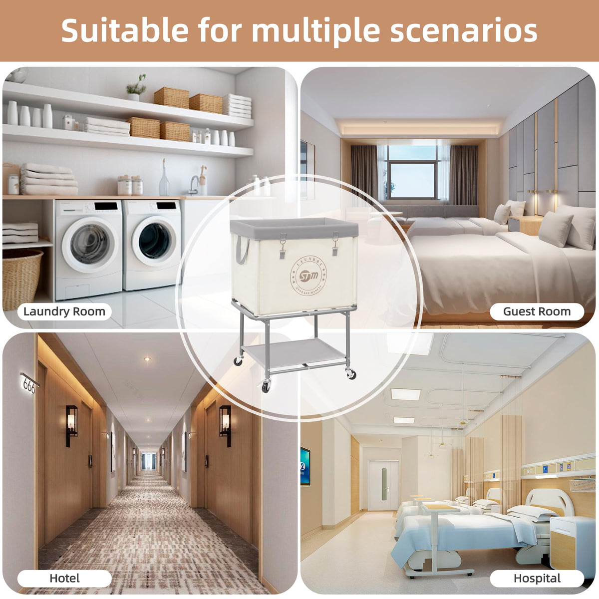 Storage Maniac rolling laundry cart ideal for dorms, bedrooms, and closets