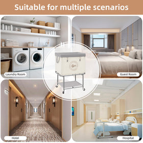 Storage Maniac rolling laundry cart ideal for dorms, bedrooms, and closets