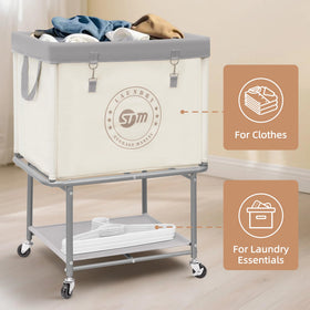 Storage Maniac rolling laundry cart rust-resistant finish for daily use