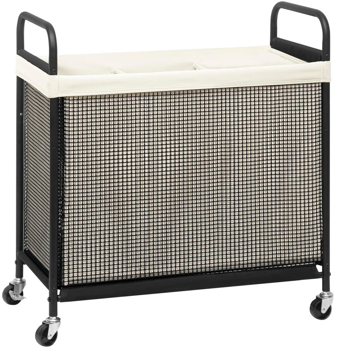 Storage Maniac rolling laundry hamper with wheels for easy transport between rooms.