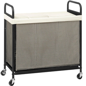 Storage Maniac rolling laundry hamper with wheels for easy transport between rooms.