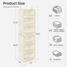Storage Maniac separable 3-shelf unit connected for expanded vertical storage.