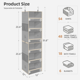 Storage Maniac separable 3-shelf unit demonstrates flexible height for different spaces